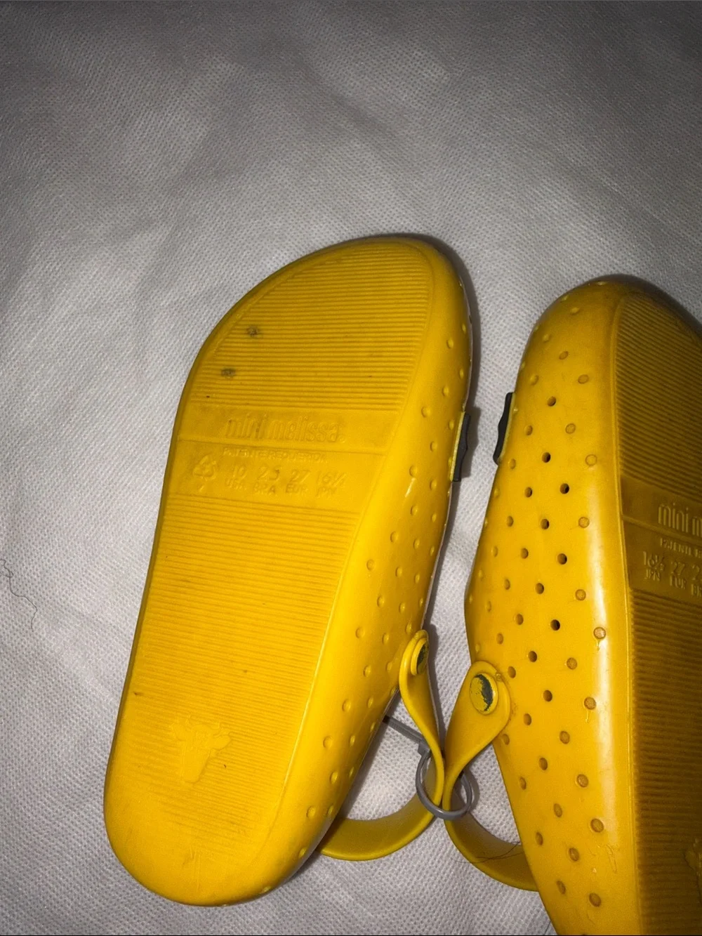 Mini Melissa x Despicable Me Minions Yellow Jelly Clogs Sandals Toddler 10